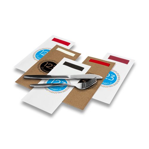 Bedrukte bestekzakjes