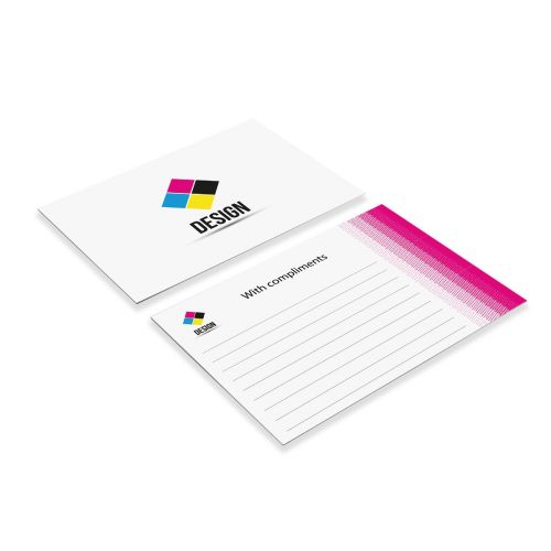 With compliment cards